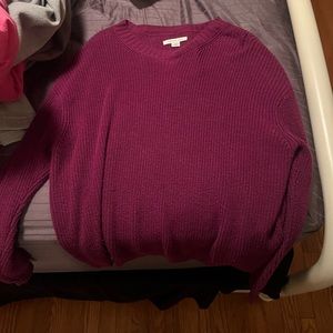 purple american eagle sweater
